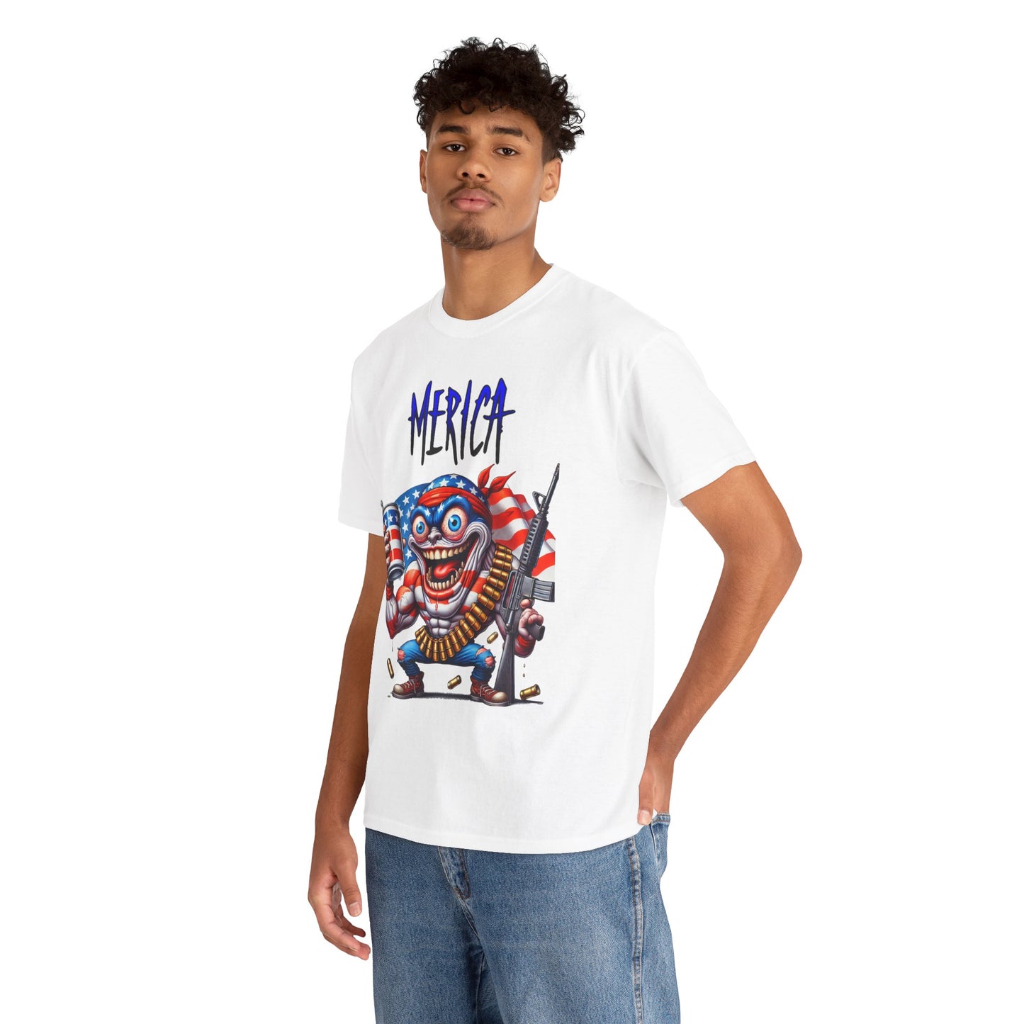 "MERICA" Over-the-Top Patriotic T-Shirt