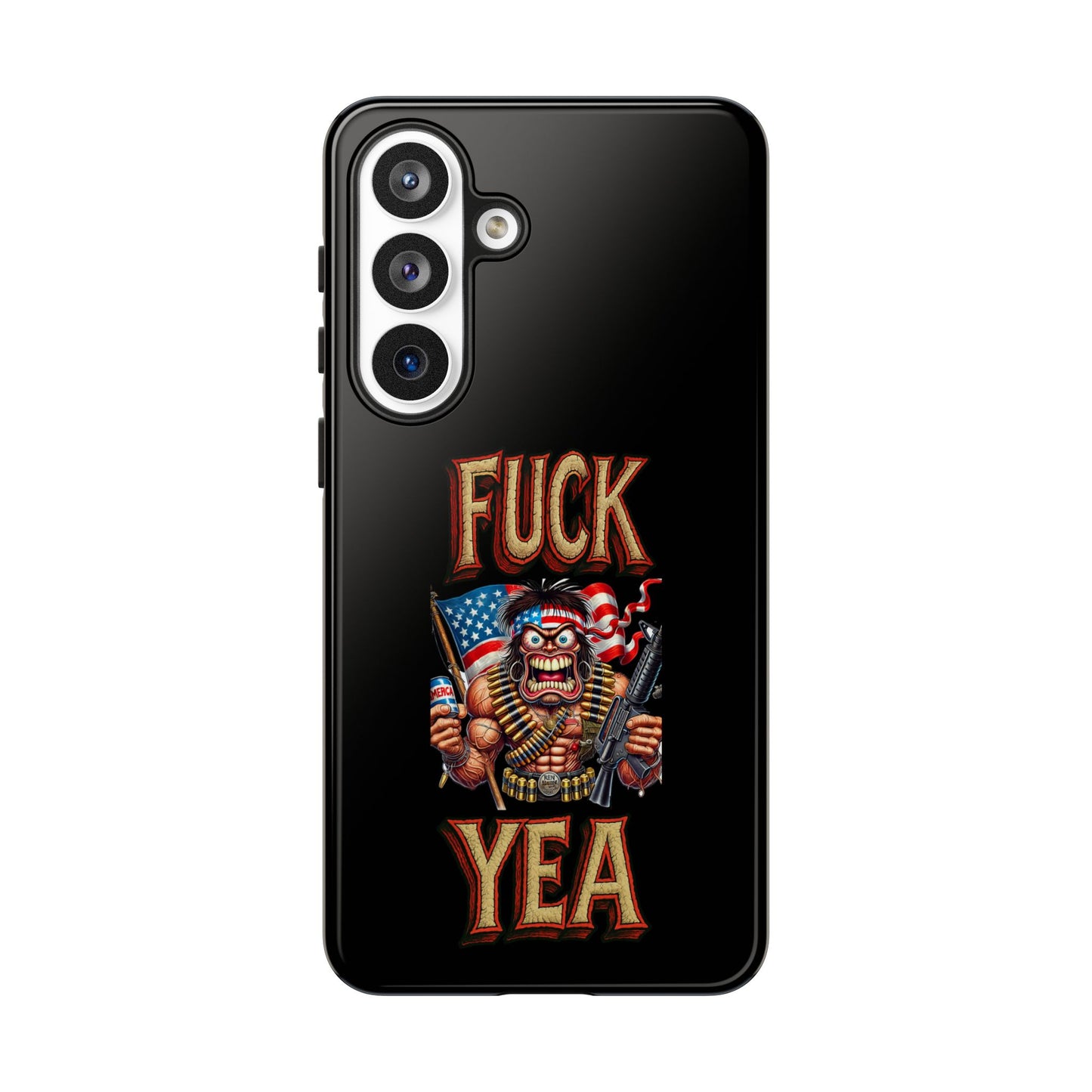 Phone Case — "FUCK YEA" Patriotic Skeleton Soldier Graphic
