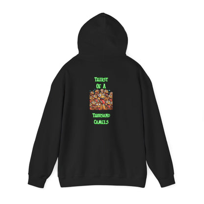 Hoodie — Retro Camel Crew Graphic Hoodie with "Teddy Crew" Neon Text