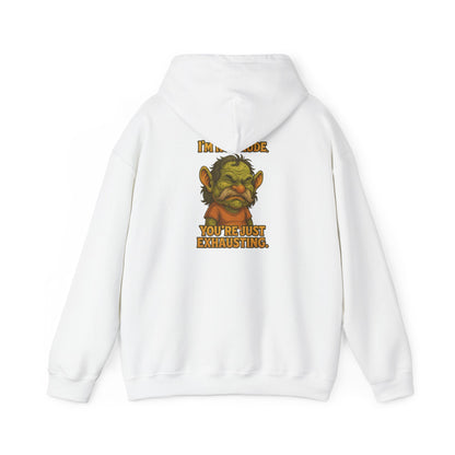 Troll Face Hoodie — "I'm Not Mad, You're Just Exhausting" Graphic Pullover