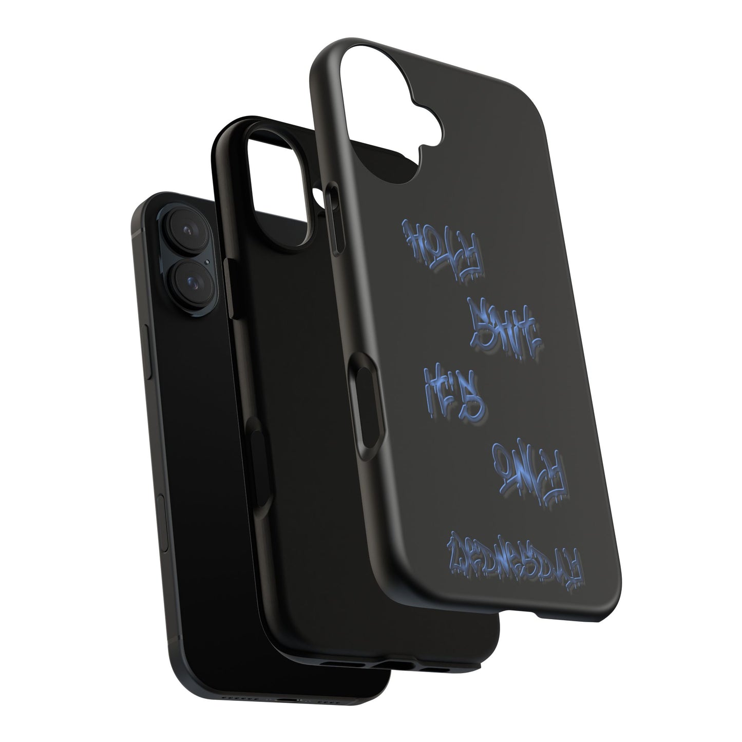 Phone Case — Blue Neon Graffiti "Tough Cases" Protective Cover