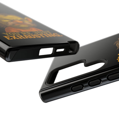 Phone Case — "I'm Not Rude, You're Just Exhausting" Grumpy Goblin Protective Cover