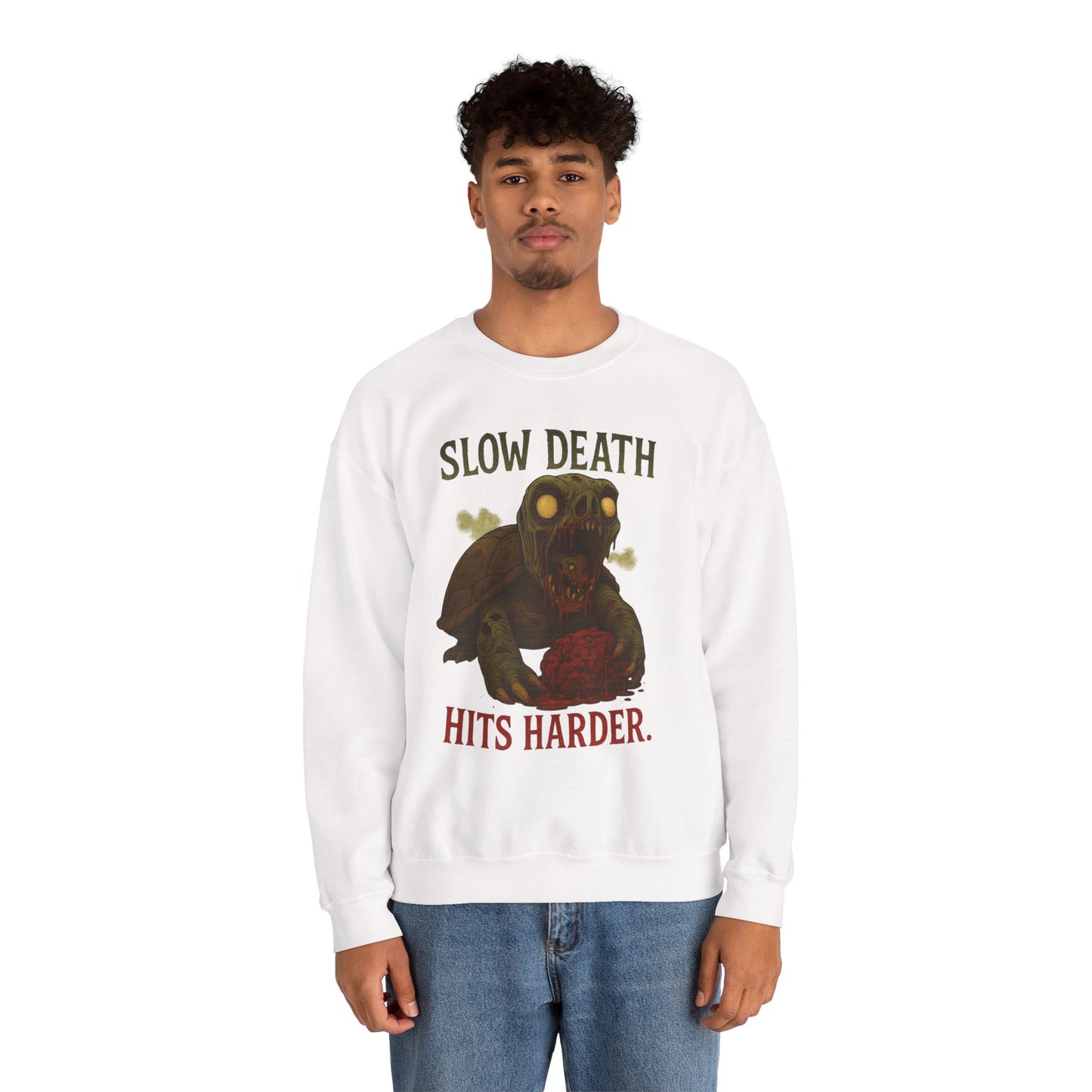 Slow Death Hits Harder – Undead Turtle Sweatshirt
