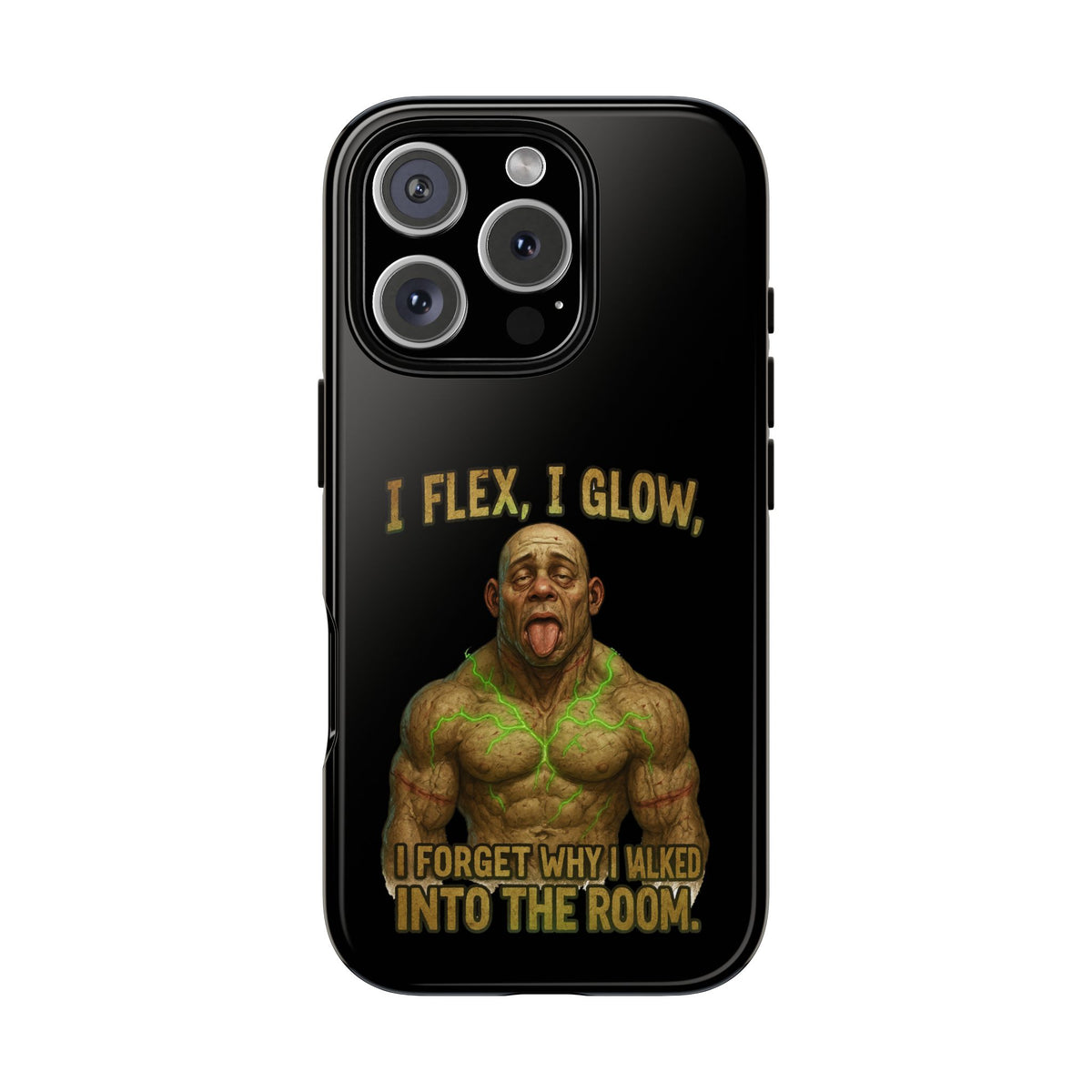 Phone Case — I Flex, I Glow Funny Muscular Guy Phone Cover