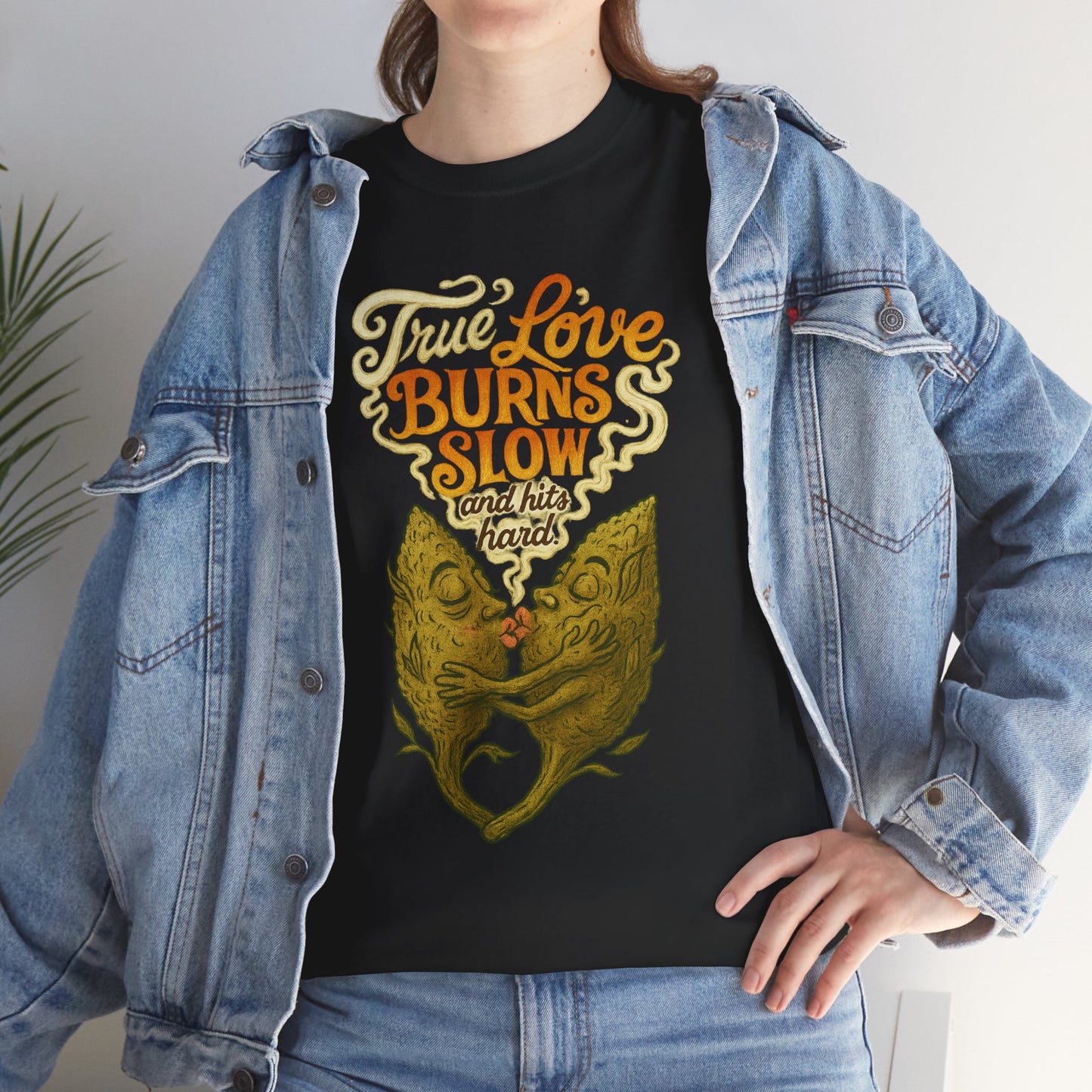 True Love Burns Slow and Hits Hard – Romantic Surrealist Fish T-Shirt