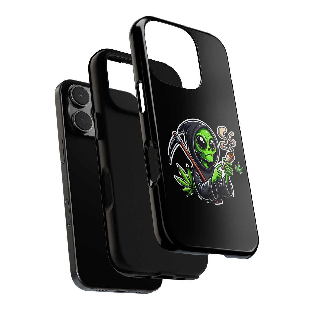 Reaper Alien Phone Case – Cute Grim Reaper Smoking Weed iPhone Case