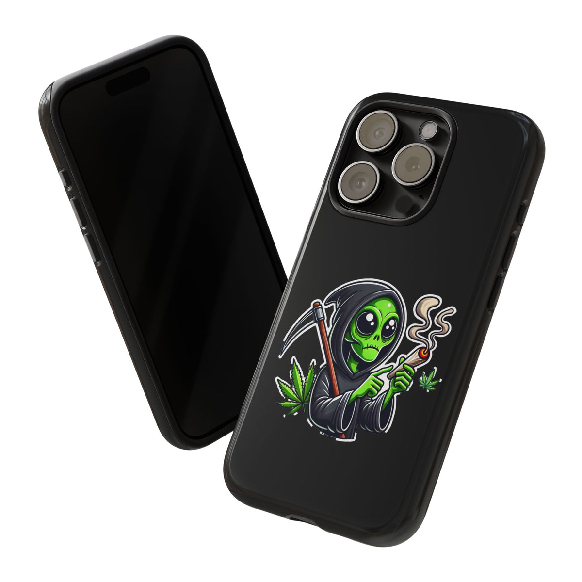 Reaper Alien Phone Case – Cute Grim Reaper Smoking Weed iPhone Case
