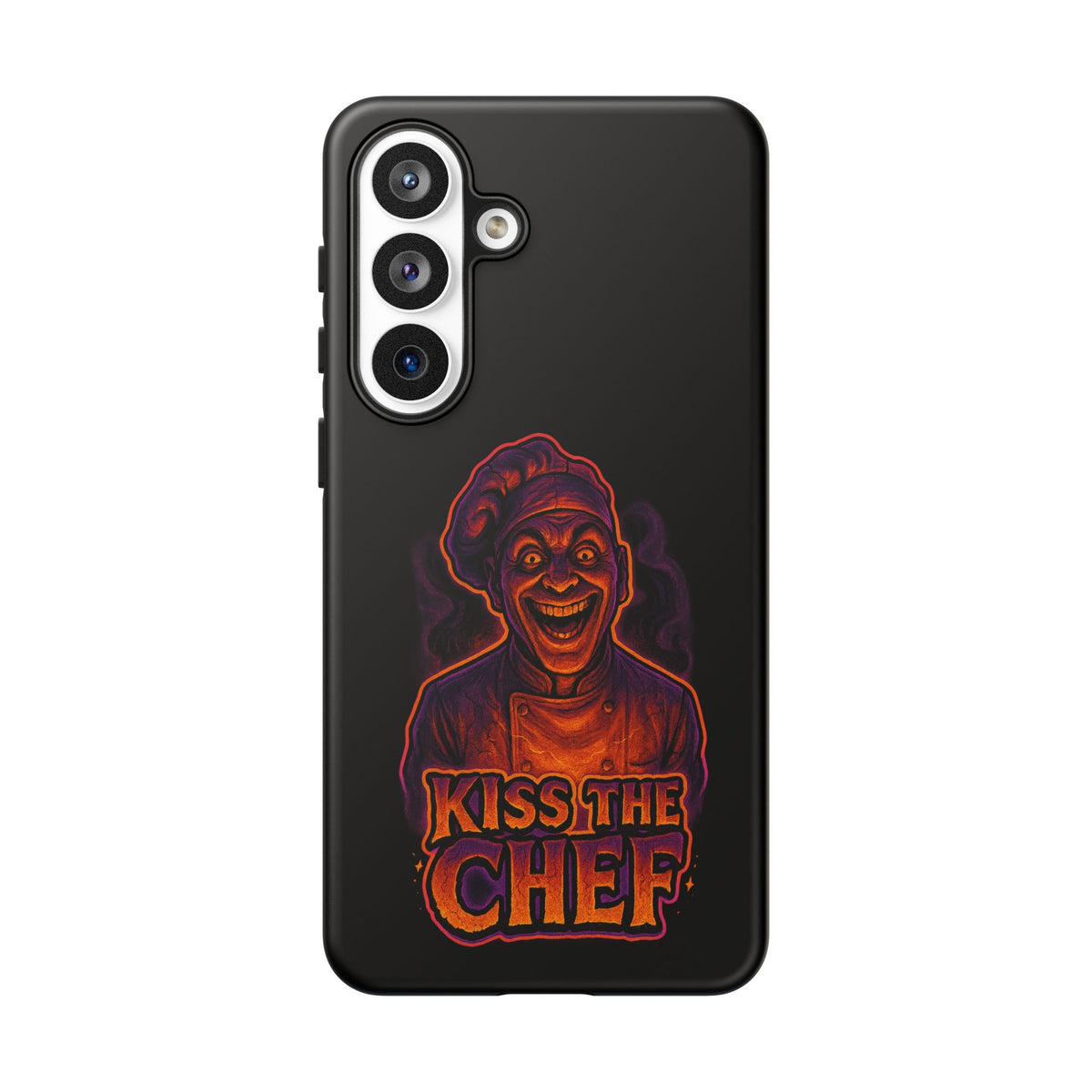 Phone Case — "Kiss the Chef" Neon Horror Chef Design