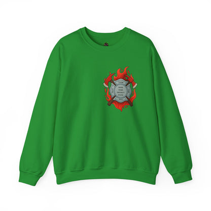 In the Heat of Danger We Hold the Line Crewneck Sweatshirt