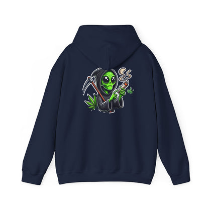 Reaper Smoking Weed Hoodie – Cannabis Grim Reaper Graphic Pullover