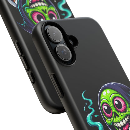 Grinning Stoner Grim Reaper Phone Case – Cannabis Skull iPhone Cover