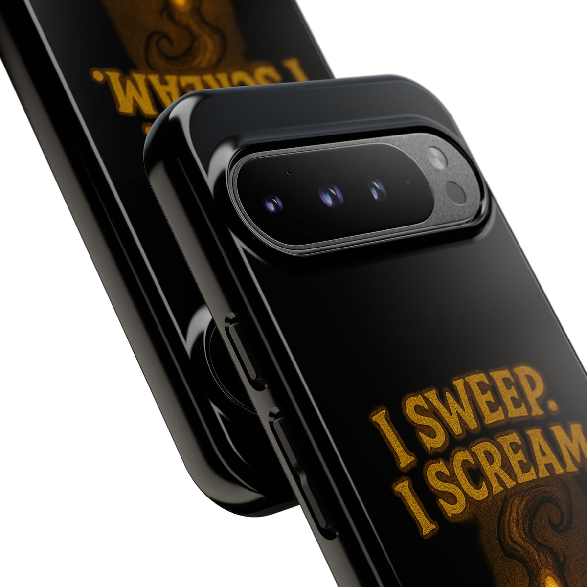 Phone Case — "I Sweep. I Scream. I Smile in That Order." Halloween Horror Design