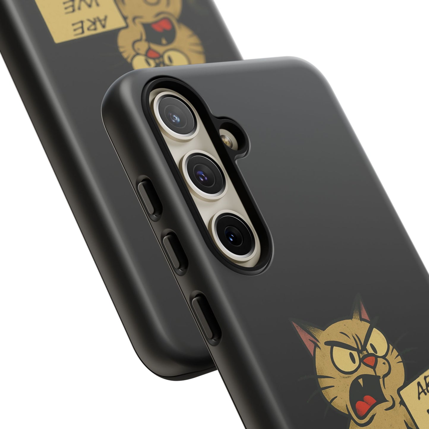 Angry Cat Phone Case — 'Are We Next' Protest Graphic iPhone Case