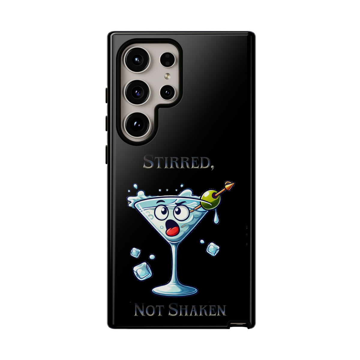 Stirred Not Shaken Phone Case — Funny Martini Cocktail Design