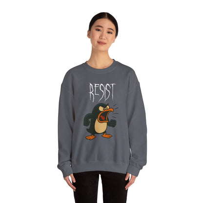 We Will Resist – Angry Penguin & Politician Crewneck Sweatshirt