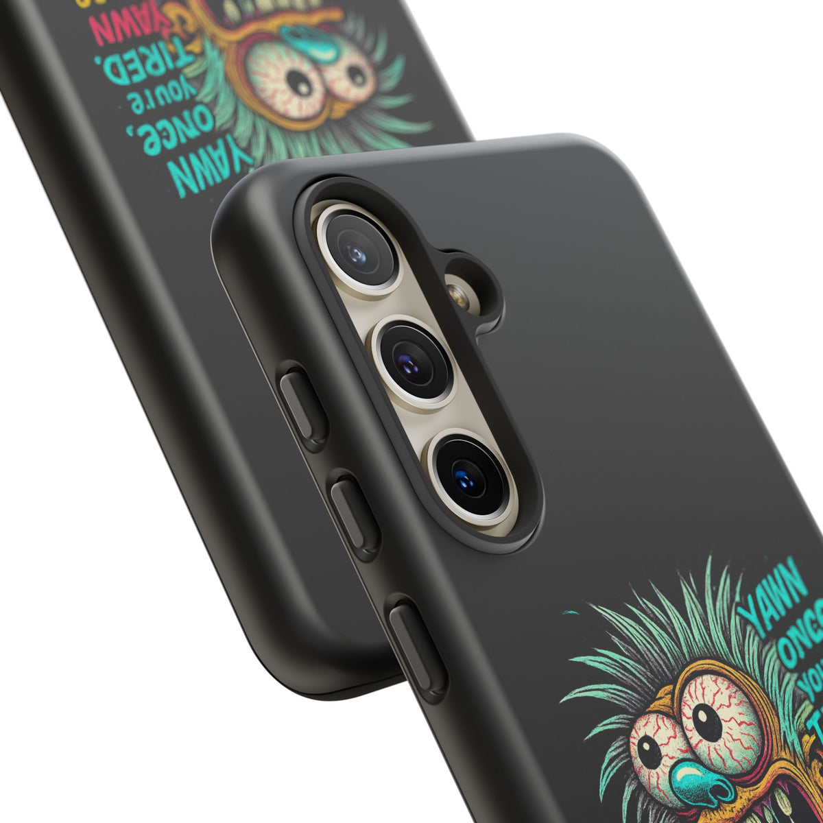 Phone Case — 'Yawn Once You're Tired, Yawn Twice You're Probably Expired' Retro Monster Graphic