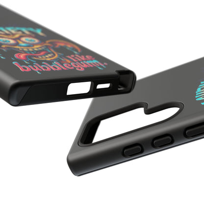 Phone Case — "I Chew Anxiety Like Bubblegum" Retro Monster Design