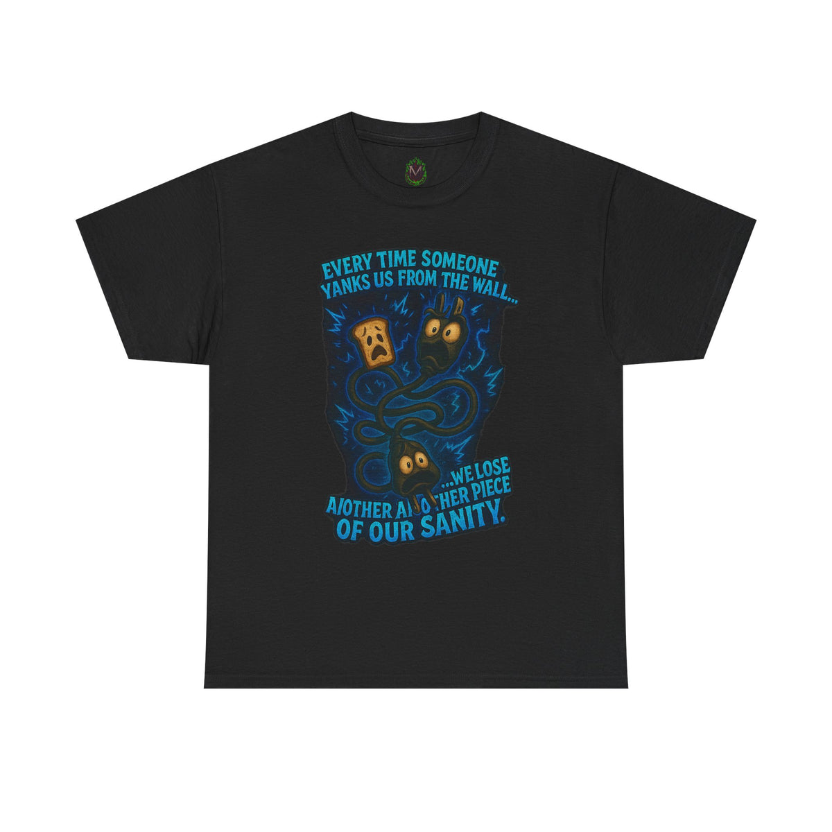 Lost Pieces of Sanity T-Shirt | Surreal Monster Wall Illustration