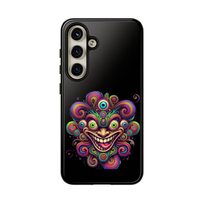 Psychedelic Jester Phone Case — Colorful Creepy Clown Tough Case