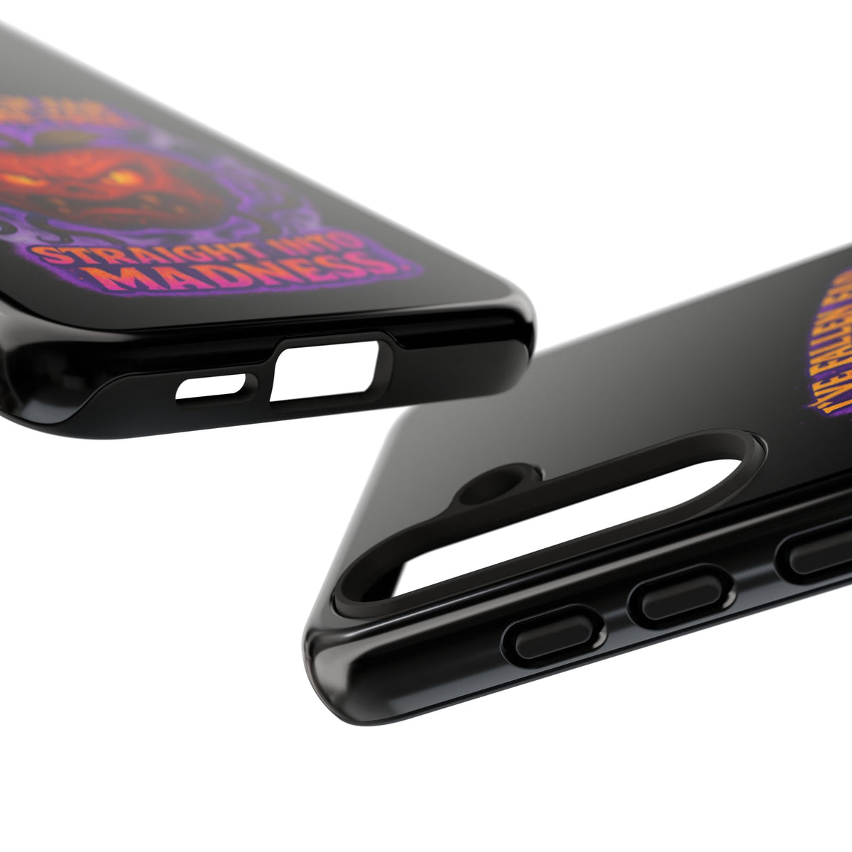 Phone Case — 'I've Fallen Far From the Tree, Straight Into Madness' Pumpkin Horror Design