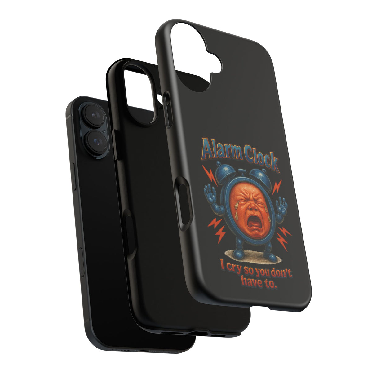 Phone Case — "Alarm Clock: I Cry So You Don't Have To" Funny Retro Baby Alarm Design
