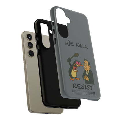 Phone Case - "We Will Resist" Cartoon Protest Design