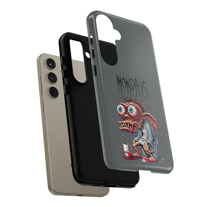 Mondays Zombie Character Phone Case – Funny Groggy Coffee Phone Cover