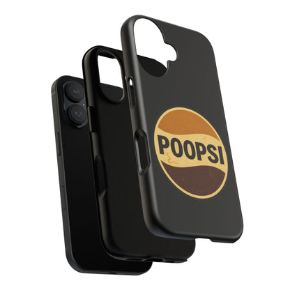 Poopsi Retro Logo Phone Case — Funny Vintage Soda-Inspired iPhone Cover