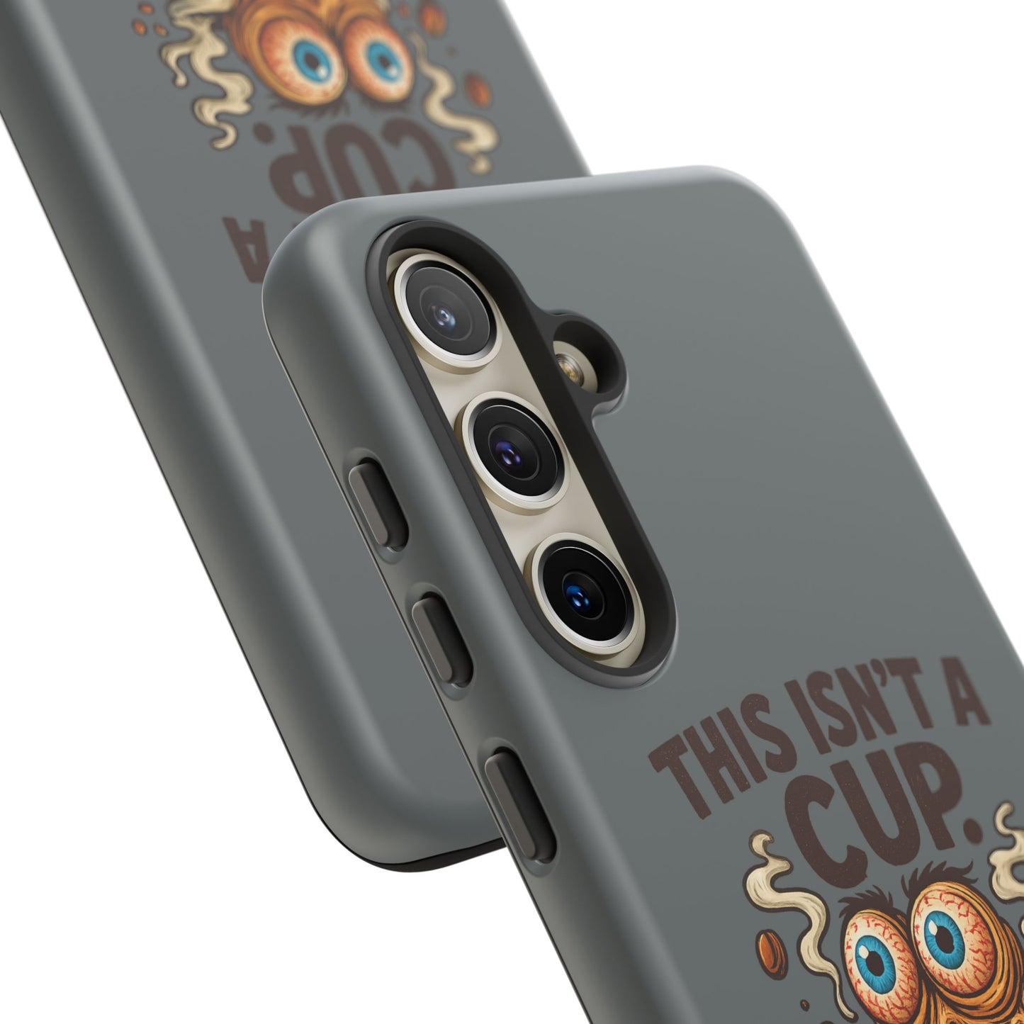 Phone Case — "This Isn't a Cup, It's a Cry for Help" Funny Coffee Monster Design