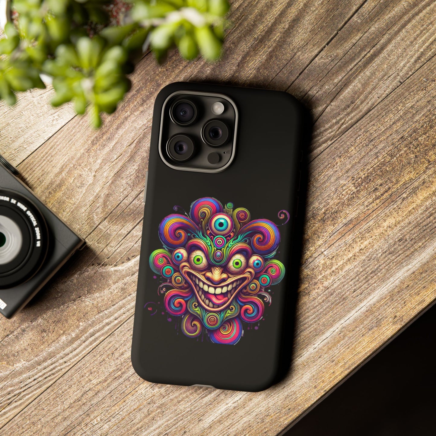 Psychedelic Jester Phone Case — Colorful Creepy Clown Tough Case