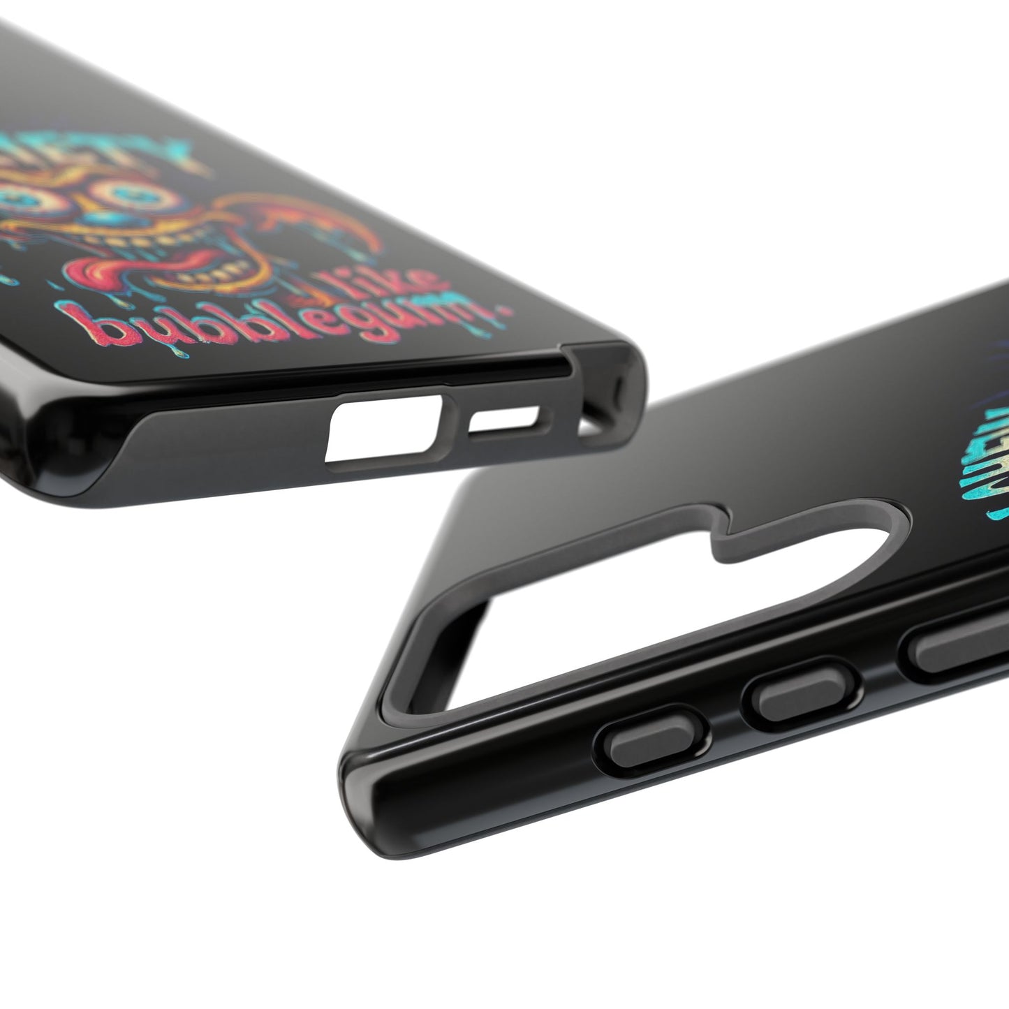 Phone Case — "I Chew Anxiety Like Bubblegum" Retro Monster Design