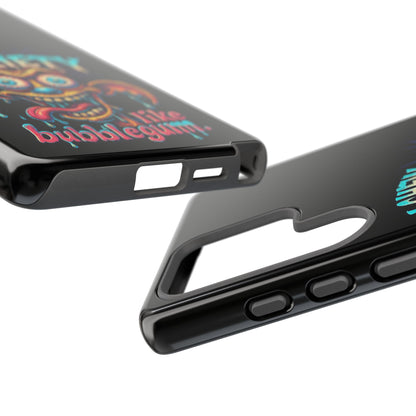 Phone Case — "I Chew Anxiety Like Bubblegum" Retro Monster Design