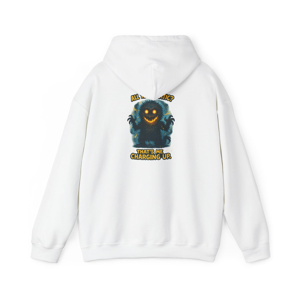 Charging Up Monster Hoodie — "All Smiles" Cozy Graphic Sweatshirt