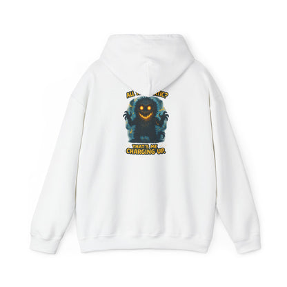 Charging Up Monster Hoodie — "All Smiles" Cozy Graphic Sweatshirt