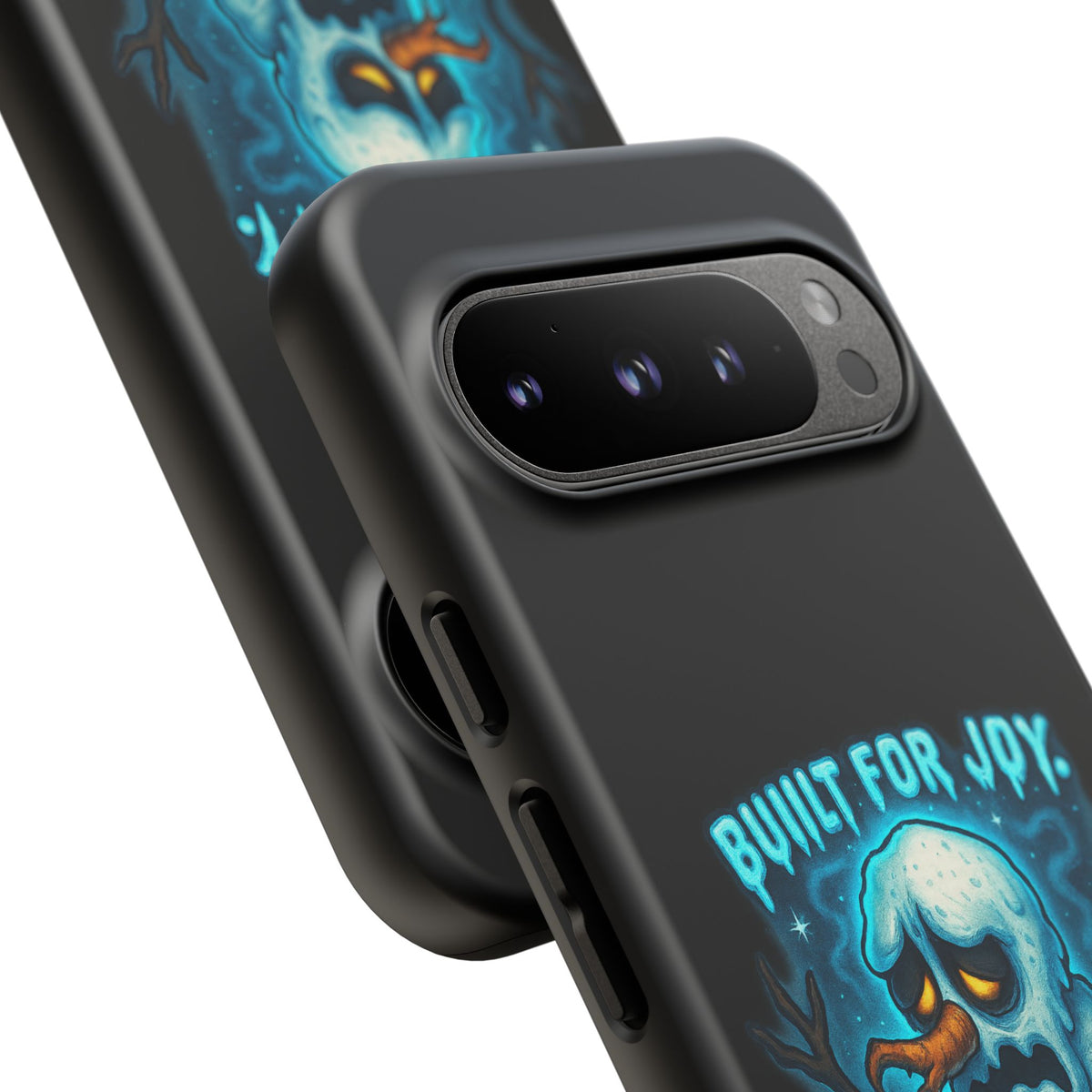 Phone Case — 'Built for Joy, Melting in Sorrow' Blue Melting Snowman Protective Case