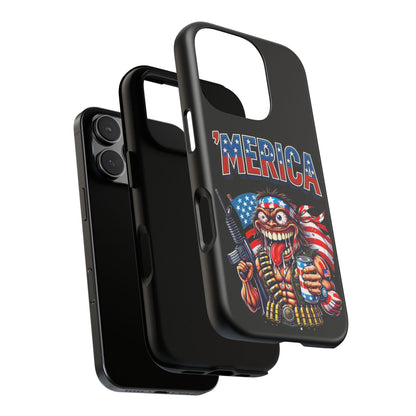 'MERICA Patriotic Phone Case — American Flag Madman Design