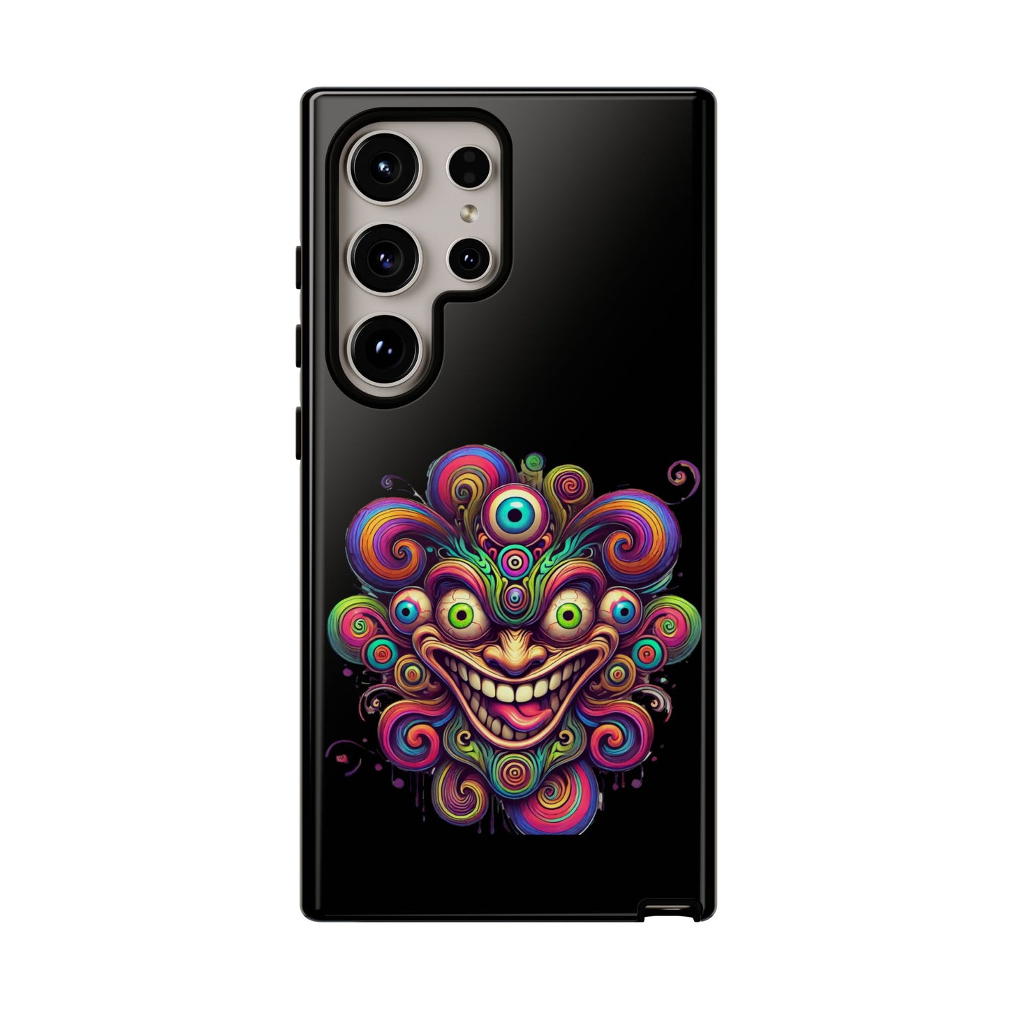 Psychedelic Jester Phone Case — Colorful Creepy Clown Tough Case