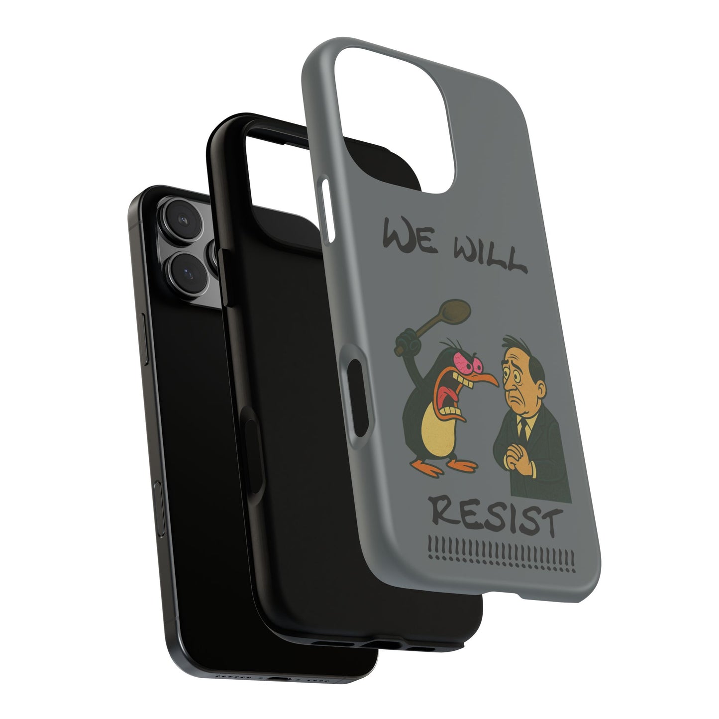 Phone Case - "We Will Resist" Cartoon Protest Design