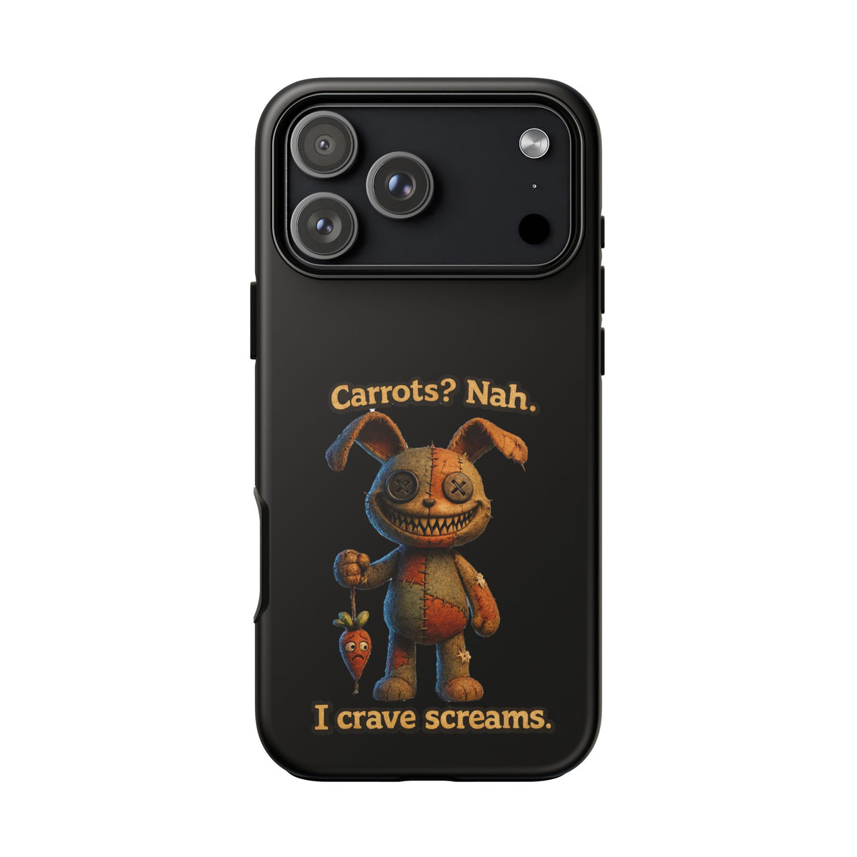 Phone Case — Creepy Bunny "Carrots? Nah. I crave screams." Horror iPhone Case