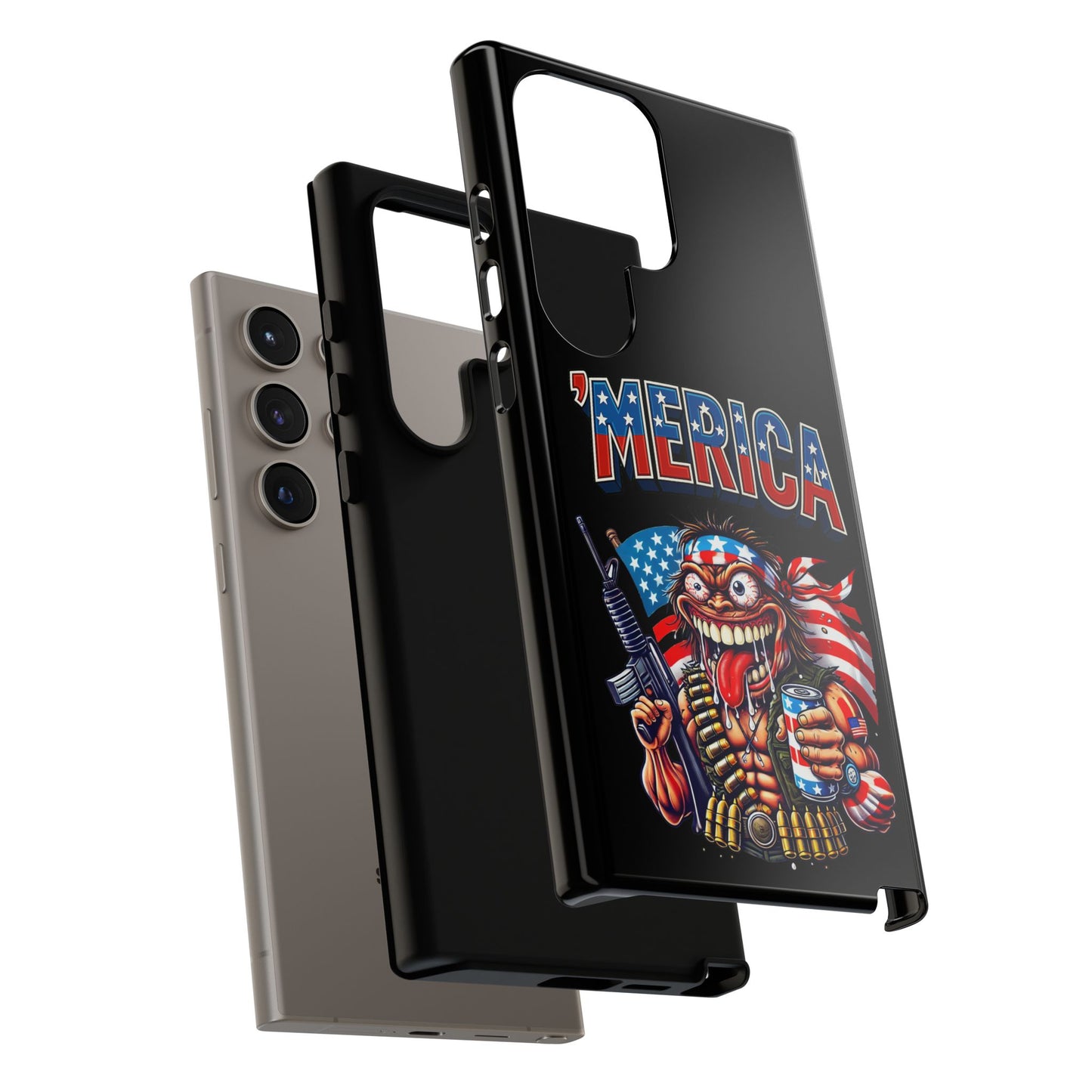 'MERICA Patriotic Phone Case — American Flag Madman Design