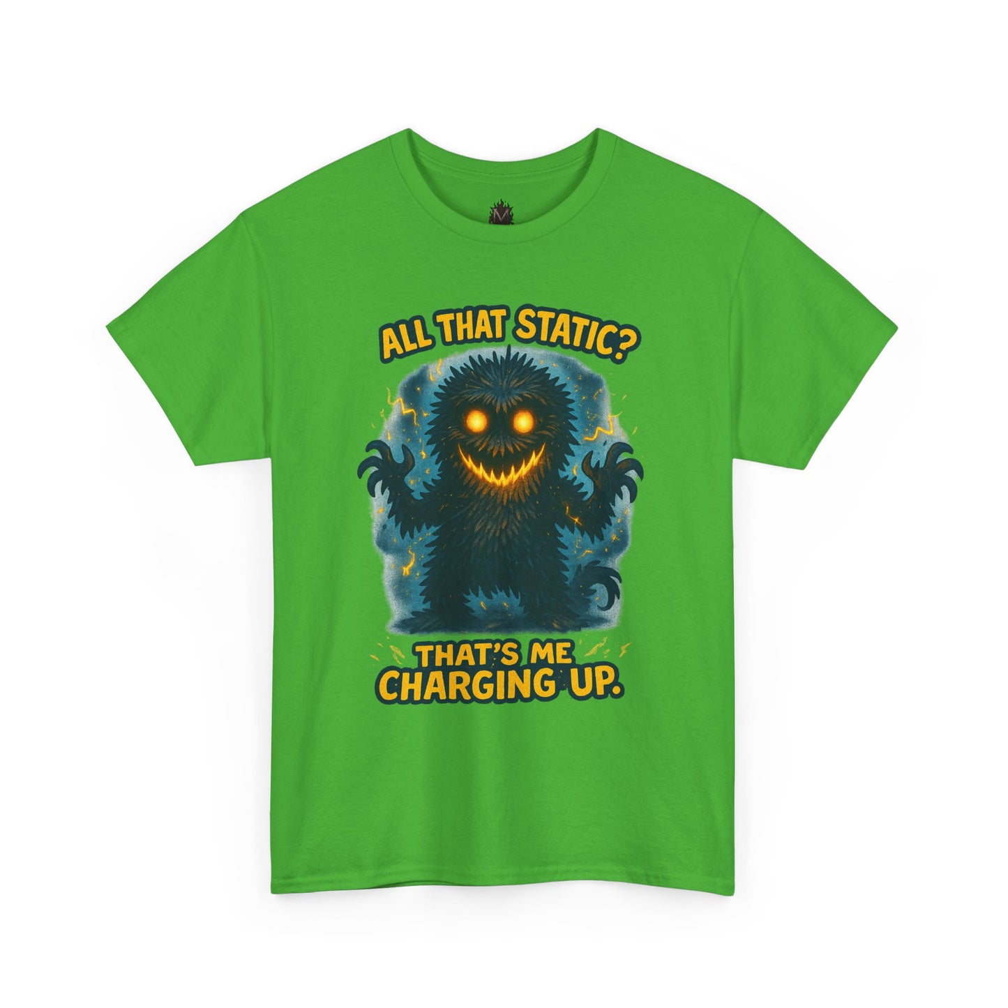 All That Static Monster, T-Shirt | Funny Electric Charging Graphic