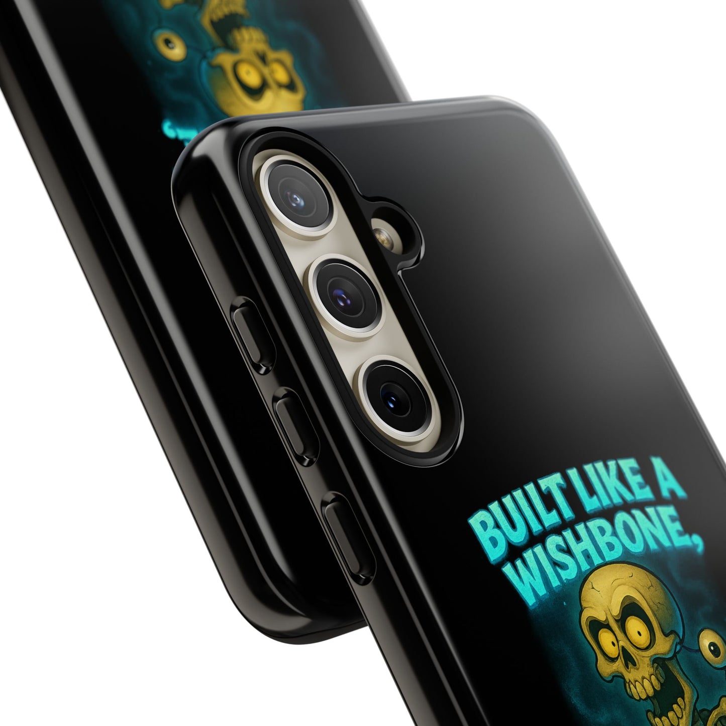 Phone Case — "Built Like a Wishbone, Vibes Like a Crypt Keeper" Skeleton Tough Case