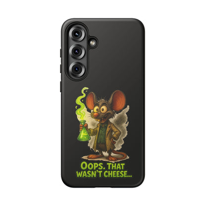 Phone Case — Funny Cartoon Rat "Oops That Wasn't Cheese" Protective Cover