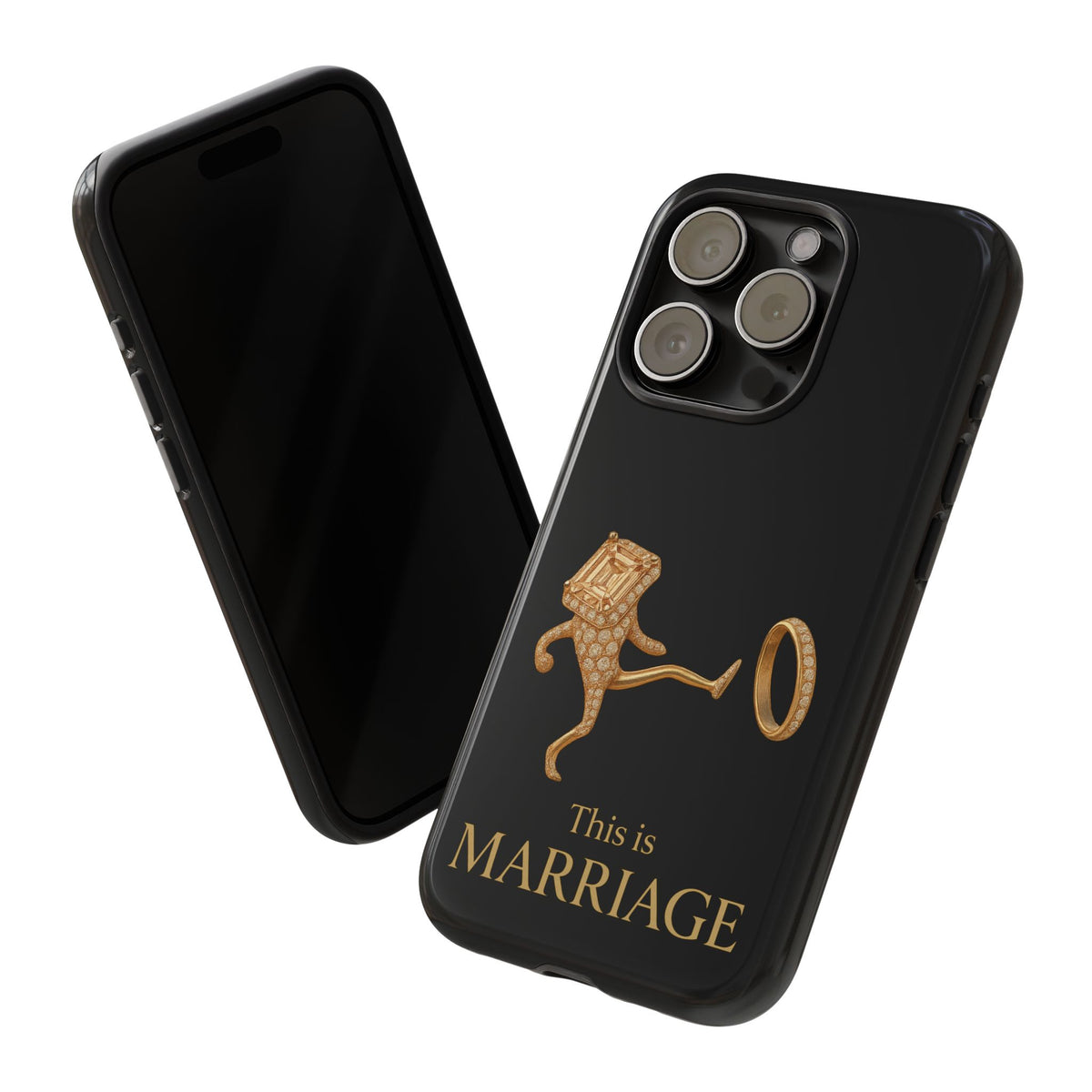 Phone Case - ‘This is Marriage’ Gold Ring Cartoon Design