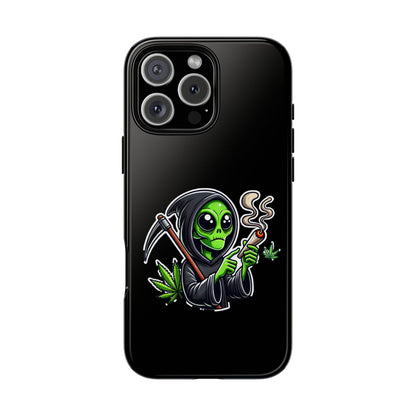 Reaper Alien Phone Case – Cute Grim Reaper Smoking Weed iPhone Case