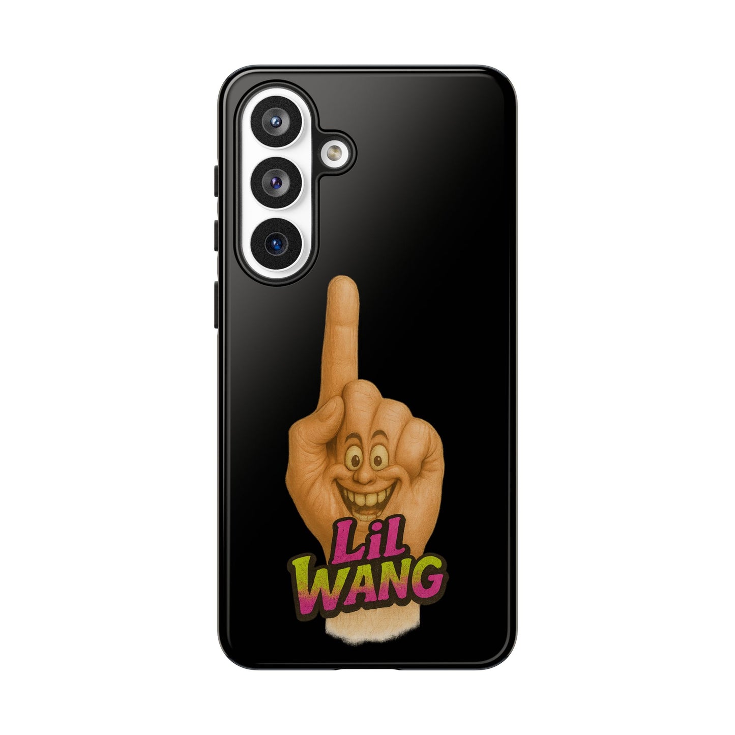 Phone Case — 'Lil Wang' Humorous Middle Finger Character Protective Cover