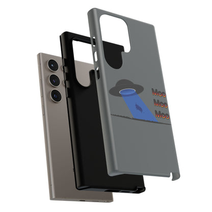 Phone Case — Funny UFO Cow Abduction Design with “Moo Moo Moo”
