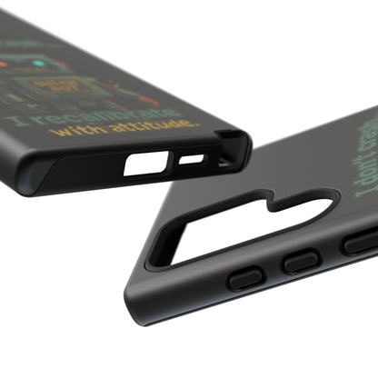 Phone Case — "I Don't Crash... I Recalibrate" Retro Robot Protective Cover