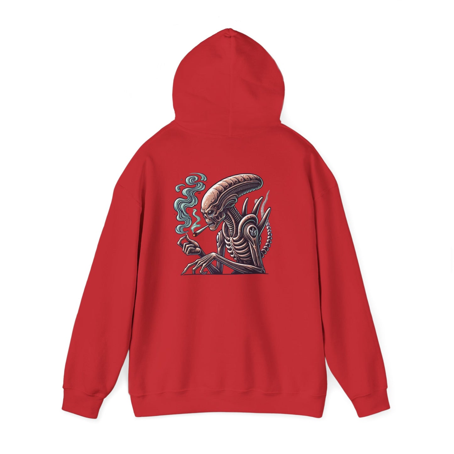 Alien Smoking Graphic Hoodie — Sci‑Fi Xenomorph Streetwear Pullover
