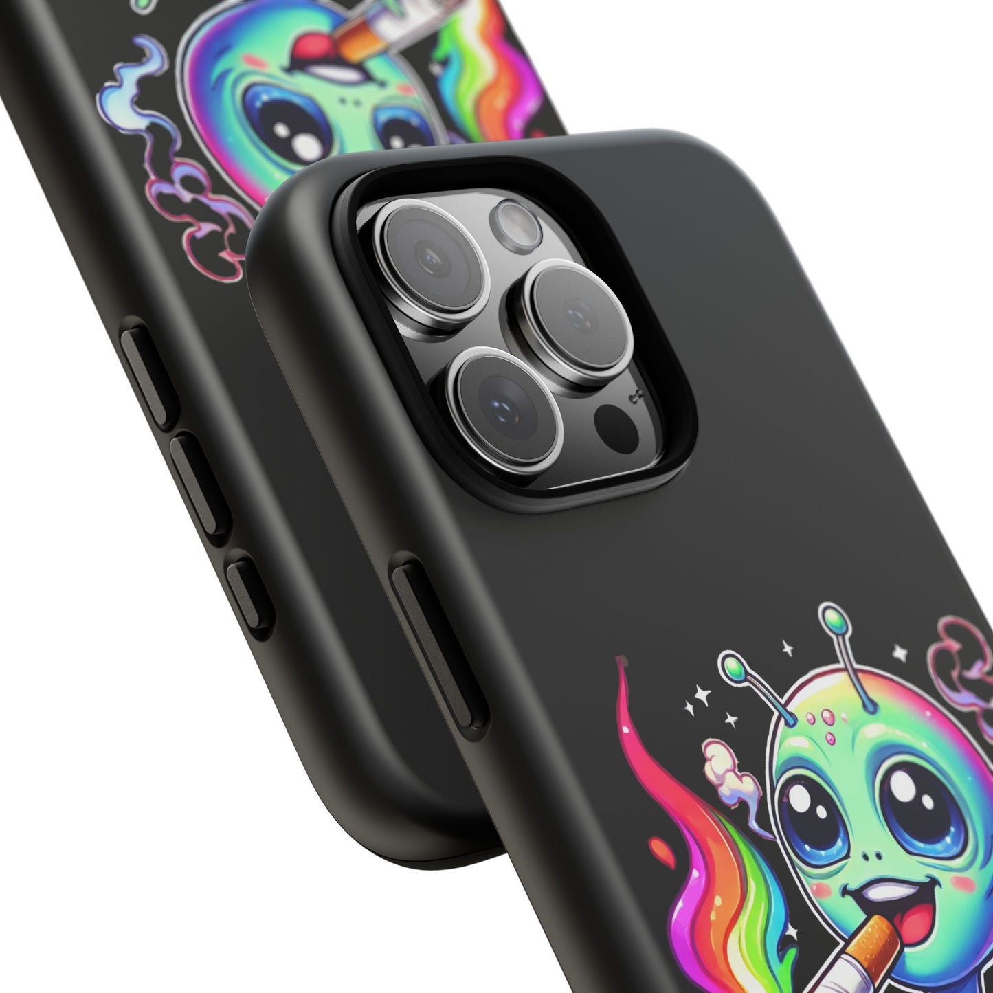 Alien Smoking Rainbow Joint Phone Case — Cute Psychedelic Cannabis iPhone Cover
